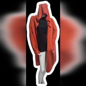 Cozy Clay Colored Hooded Cardigan